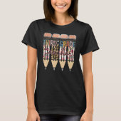 T-shirt Third Grade Teacher Leopard Pencil Back To School (Devant)