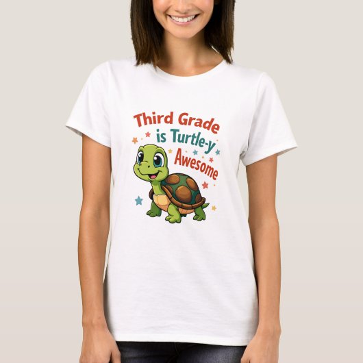 T-shirt Third grade Turtle-y Awesome 3rd Grade Back to Sch (Devant)
