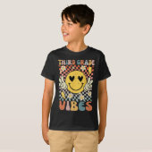 T-shirt Third Grade Vibes 3rd Grade Retro Teacher 1st Day  (Devant entier)