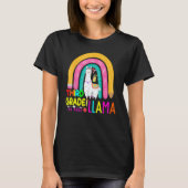 T-shirt Third Team 3rd Grade Teacher Rainbow No Prob Llama (Devant)