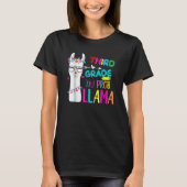 T-shirt Third Team 3rd Grade Teacher Rainbow No Prob Llama (Devant)