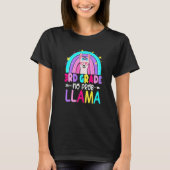 T-shirt Third Team 3rd Grade Teacher Rainbow No Prob Llama (Devant)