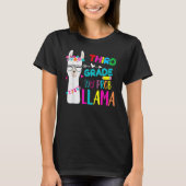 T-shirt Third Team 3rd Grade Teacher Rainbow No Prob Llama (Devant)