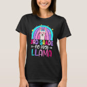 T-shirt Third Team 3rd Grade Teacher Rainbow No Prob Llama (Devant)