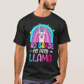 T-shirt Third Team 3rd Grade Teacher Rainbow No Prob Llama (Devant)