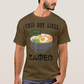 T-shirt This Boy Likes Ramen Ironic Japanese Food Art 