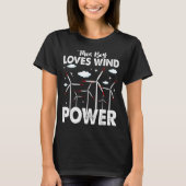 T-shirt This Boy Loves Wind Wer, Windmill Turbine Technici (Devant)