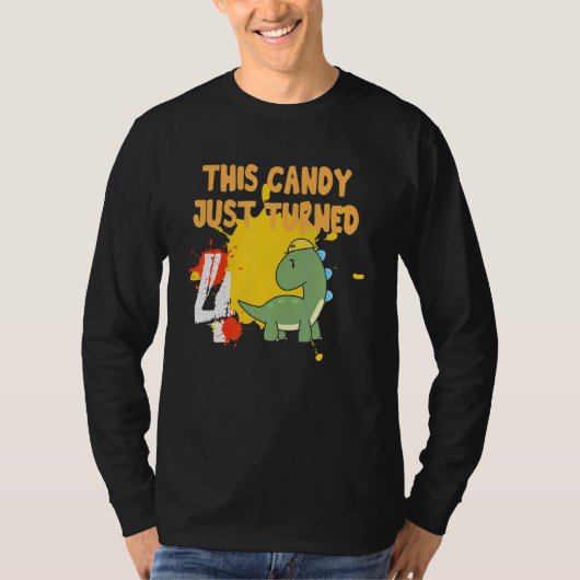T-shirt This Candy Just Turned 4 Apparel (Devant)