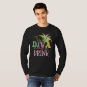 T-shirt This Diva Needs A Drink Mardi Gras (Devant entier)