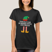T-shirt This Elf Can Be Bribed With Ice Cream Santa (Devant)