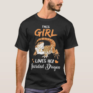 T-shirt This Girl Loves Her Bearded Dragon Lizard Reptile