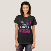 T-shirt This Girl Loves Michigan (Devant entier)