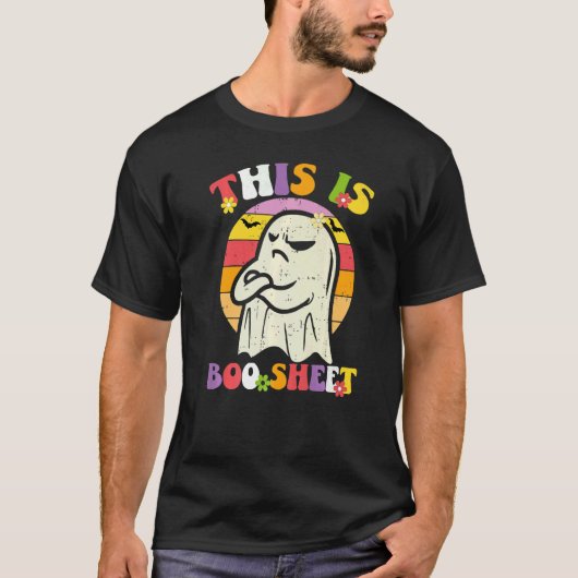 T-shirt This Is Boo Sheet Ghost Retro Halloween Costume (Devant)
