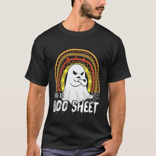 T-shirt This is boo sheet ghost retro halloween costume me (Devant)