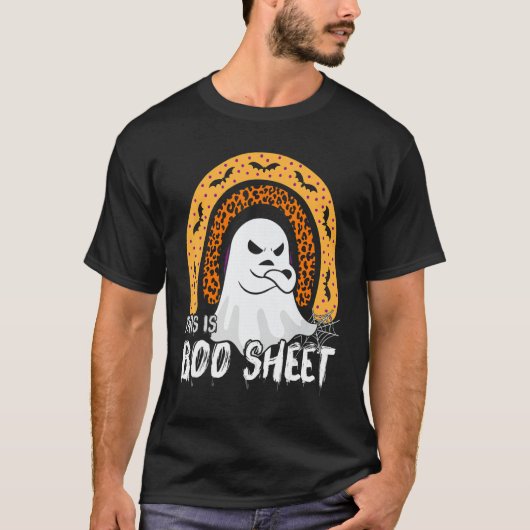 T-shirt This is boo sheet ghost retro halloween costume me (Devant)
