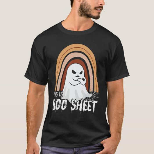 T-shirt This is boo sheet ghost retro halloween costume me (Devant)