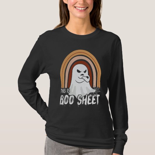 T-shirt This is boo sheet ghost retro halloween costume me (Devant)