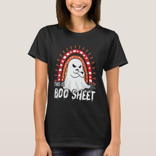 T-shirt This is boo sheet ghost retro halloween costume me (Devant)