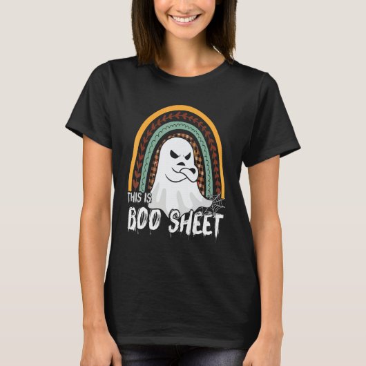 T-shirt This is boo sheet ghost retro halloween costume me (Devant)