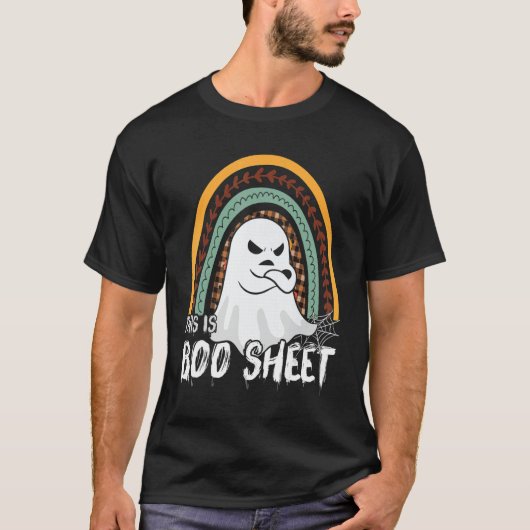 T-shirt This is boo sheet ghost retro halloween costume me (Devant)