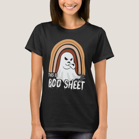 T-shirt This is boo sheet ghost retro halloween costume me (Devant)