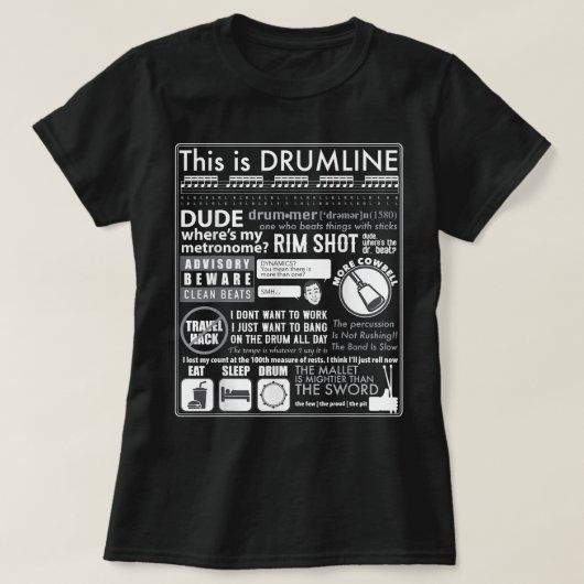 T-shirt This Is Drumline - Funny Drum Line Sayings _ Memes (Design devant)