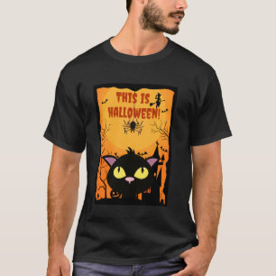 T-shirt This Is Halloween Cat Spider Pumkin Bats
