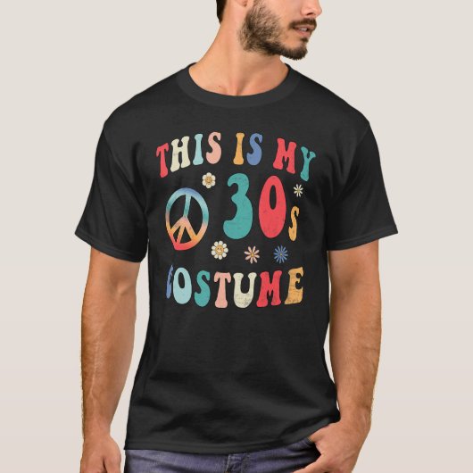 T-shirt This is My 30s Costume  Groovy Hippie Peace Hallow (Devant)