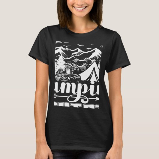 T-shirt This Is My Camping Camper vintage (Devant)