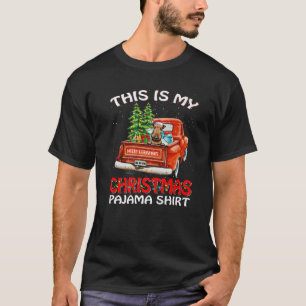 T-shirt This Is My Christmas Pajama Airedale Truck Red