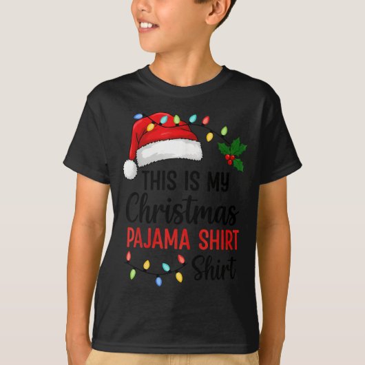 T-shirt This Is My Christmas Pajama Funny Xmas  (Devant)
