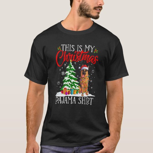 T-shirt This Is My Christmas Pajama German Shepherd Christ (Devant)