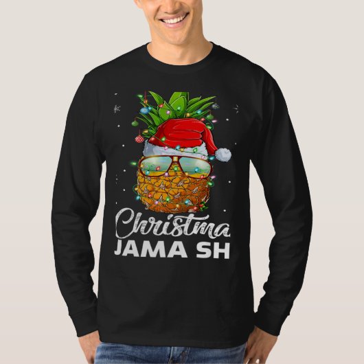 T-shirt This Is My Christmas Pajama Lighting Pineapple Xma (Devant)