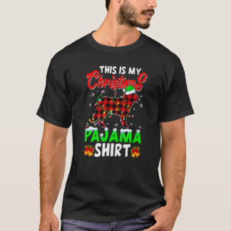 T-shirt This Is My Christmas Pajama Santa Bernese Mountain
