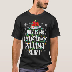 T-shirt This Is My Christmas Pajama Santa Hat Christmas L