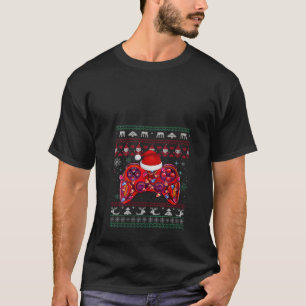 T-shirt This is My Christmas Pajama Santa Hat Gamer Video
