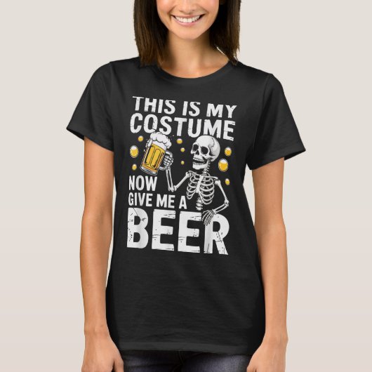 T-shirt This Is My Costume Give Me A Beer Shirt Men Dad Ha (Devant)