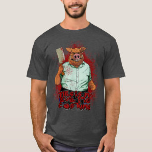 T-shirt This Is My Evil Pig Costume Bloody Halloween Horro