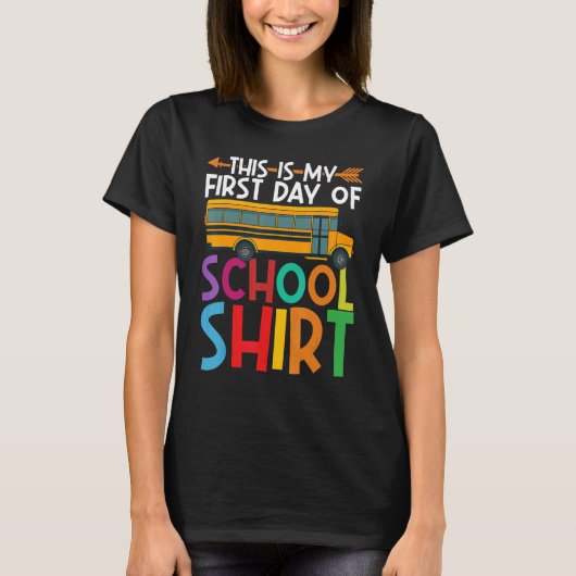 T-shirt This Is My First Day Of School  1st Day Of School (Devant)