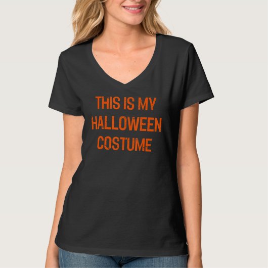 T-shirt This Is My Halloween Costume Simple Minimal (Devant)