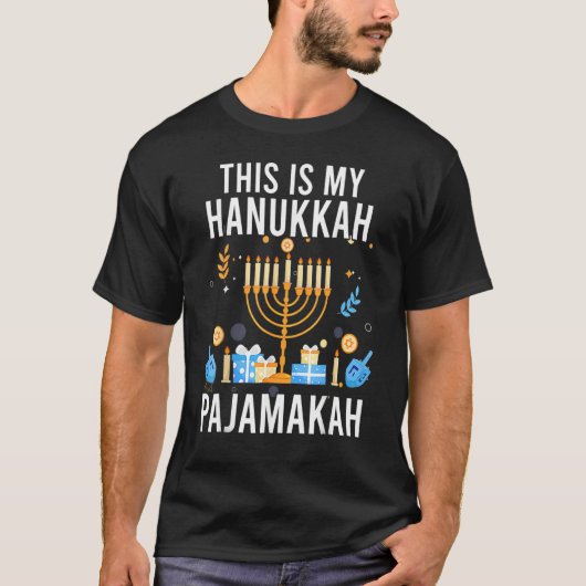 T-shirt This Is My Hanukkah Pajamakah Channukah Christmas  (Devant)