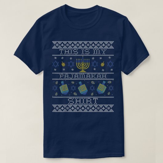 T-shirt This Is My Hanukkah Pajamakah Funny Hanukkah Pajam (Design devant)