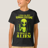 T-shirt This Is My Human Costume - Funny Alien Halloween (Devant)