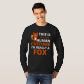 T-shirt This Is My Human Costume I'm Really A Fox (Devant entier)