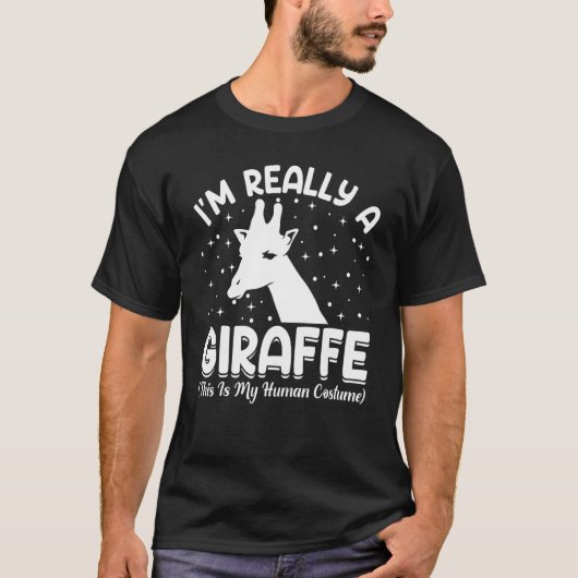 T-shirt This Is My Human Costume I'm Really A Giraffe Anim (Devant)