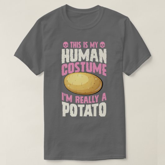 T-shirt This Is My Human Costume I'm Really A Potato Hallo (Design devant)