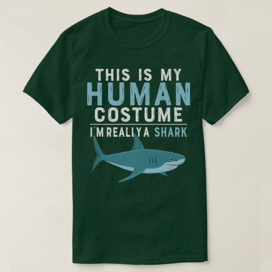 T-shirt This Is My Human Costume Im Really A Shark Hallowe (Design devant)