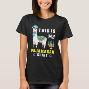T-shirt This Is My Pajamakah Llama Hanukkah Pajama
