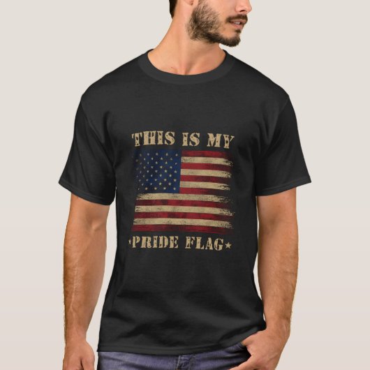 T-shirt This Is My Pride Flag American Usa 4Th Of July (Devant)