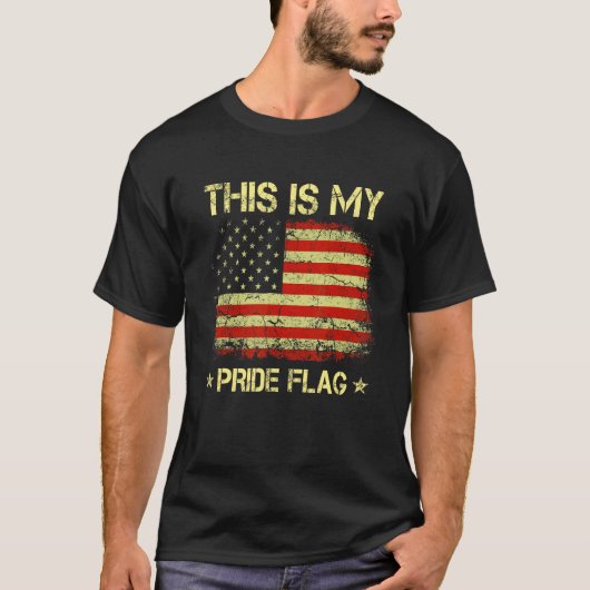 T-shirt This Is My Pride Flag Usa American 4th Of July Pat (Devant)